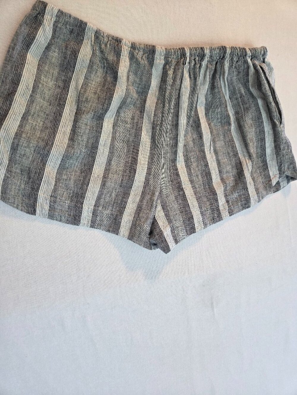 Linen blend  Drawstring shorts.